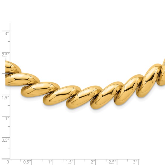 Herco Polished Graduated San Marco Chain Necklaces