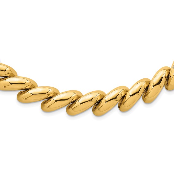 Herco Polished Graduated San Marco Chain Necklaces