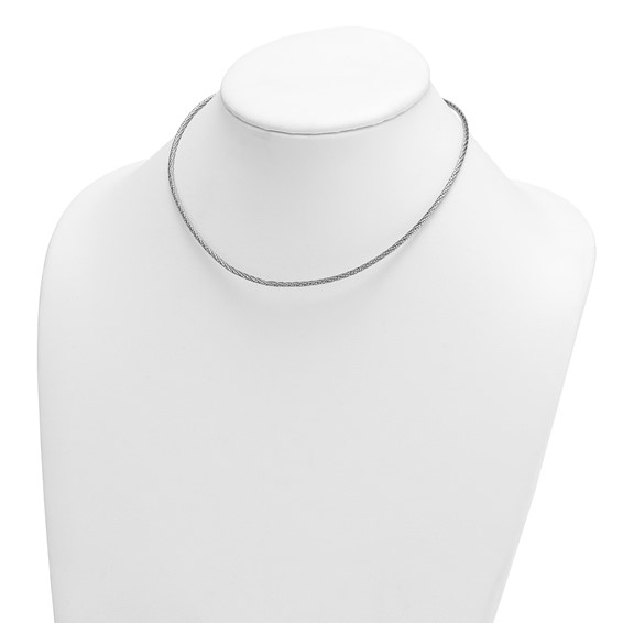 Herco 14K Polished Diamond-cut Twisted Wire w/ 1in Ext. Necklaces