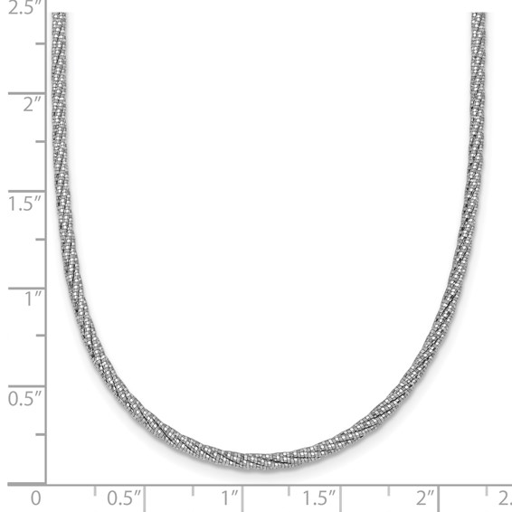 Herco 14K Polished Diamond-cut Twisted Wire w/ 1in Ext. Necklaces