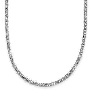 Herco 14K Polished Diamond-cut Twisted Wire w/ 1in Ext. Necklaces
