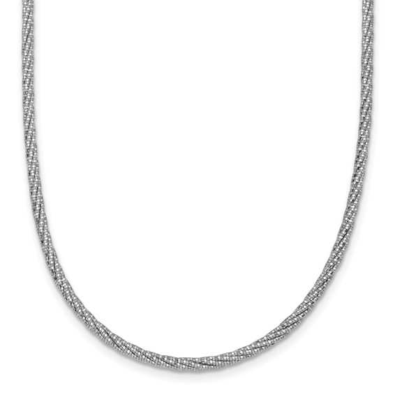 Herco 14K Polished Diamond-cut Twisted Wire w/ 1in Ext. Necklaces