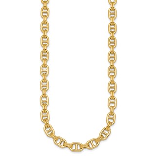 Herco 14K Polished 8.0mm Fancy Anchor Link with .5 Inch Extension Necklace