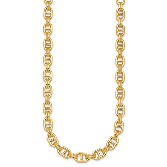 Herco 14K Polished 8.0mm Fancy Anchor Link with .5 Inch Extension Necklace