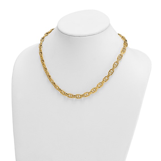 Herco 14K Polished 8.0mm Fancy Anchor Link with .5 Inch Extension Necklace