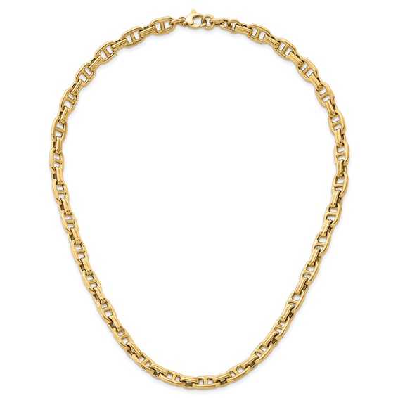 Herco 14K Polished 8.0mm Fancy Anchor Link with .5 Inch Extension Necklace