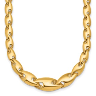 Herco 14K Polished Fancy Graduated Link with 2 Inch Extension Necklace