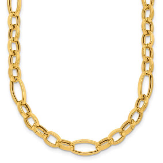 Herco 14K Polished Fancy Oval Link Necklace