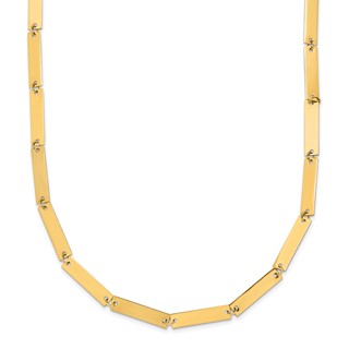 Herco 14K Polished Solid Bar Link with 2 Inch Extension Necklace