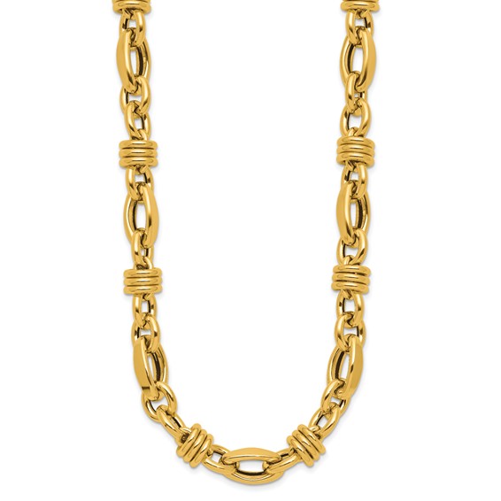 Herco 14K Polished Mixed Fancy Link 18 Inch Necklace