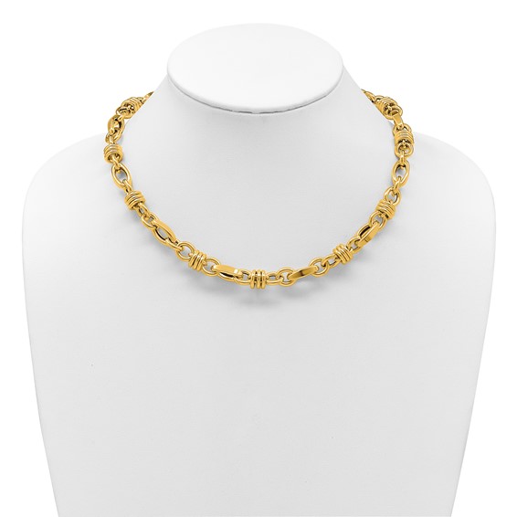 Herco 14K Polished Mixed Fancy Link 18 Inch Necklace