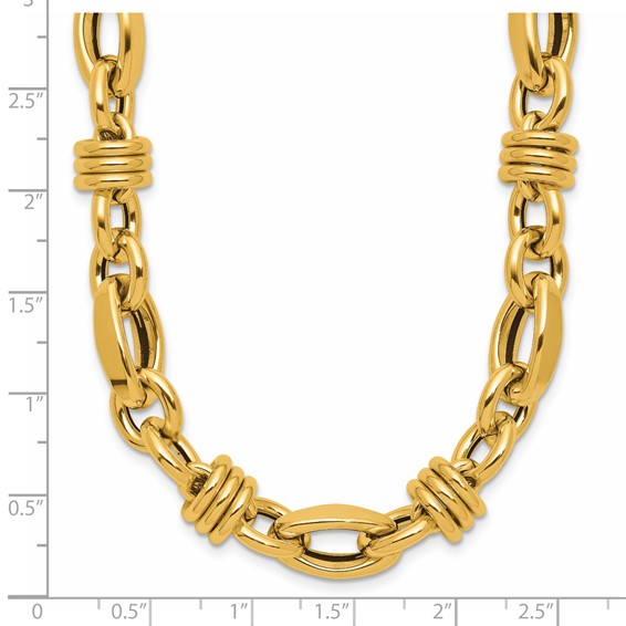 Herco 14K Polished Mixed Fancy Link 18 Inch Necklace