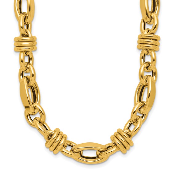 Herco 14K Polished Mixed Fancy Link 18 Inch Necklace