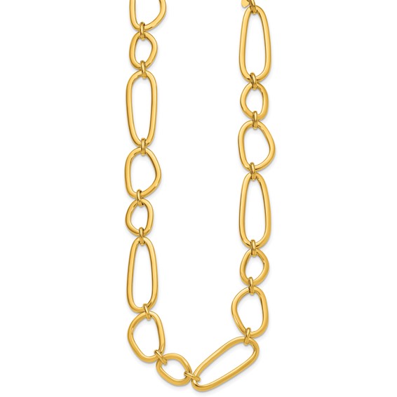 Herco 14K Polished Fancy Contemporary Link 17 Inch with 1.5 Inch Extension Necklace