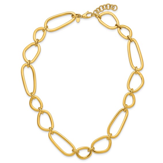 Herco 14K Polished Fancy Contemporary Link 17 Inch with 1.5 Inch Extension Necklace