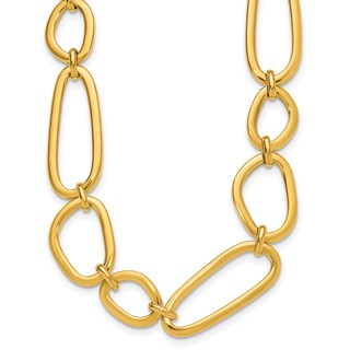 Herco 14K Polished Fancy Contemporary Link 17 Inch with 1.5 Inch Extension Necklace