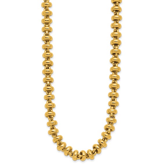 Herco 14K Polished Fancy 7.85mm Link 18 Inch Necklace
