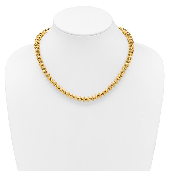 Herco 14K Polished Fancy 7.85mm Link 18 Inch Necklace