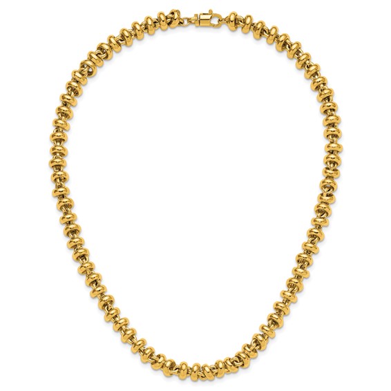 Herco 14K Polished Fancy 7.85mm Link 18 Inch Necklace