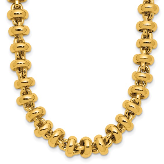 Herco 14K Polished Fancy 7.85mm Link 18 Inch Necklace