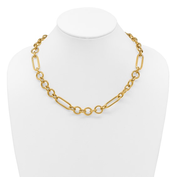 Herco 14K Polished Fancy Mixed Link 19.75 Inch Necklace