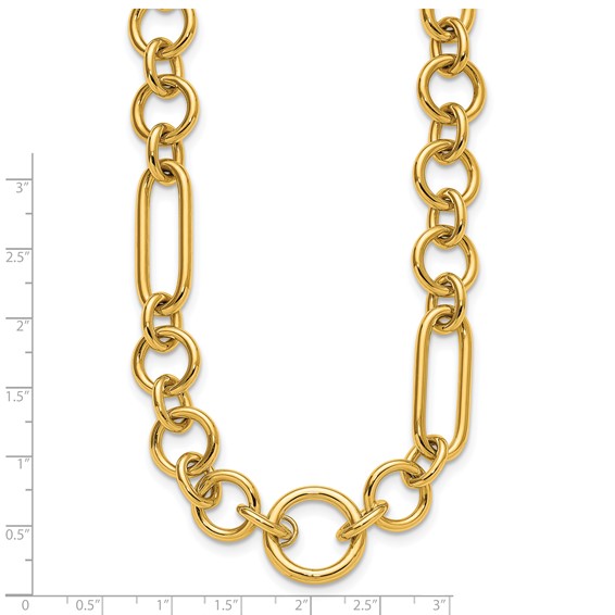 Herco 14K Polished Fancy Mixed Link 19.75 Inch Necklace
