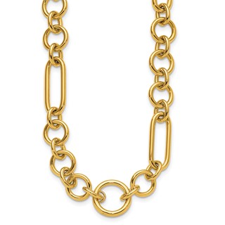 Herco 14K Polished Fancy Mixed Link 19.75 Inch Necklace