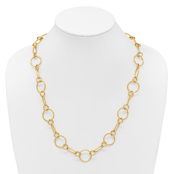 Herco 14K Polished Fancy Mixed Link 24 Inch Necklace