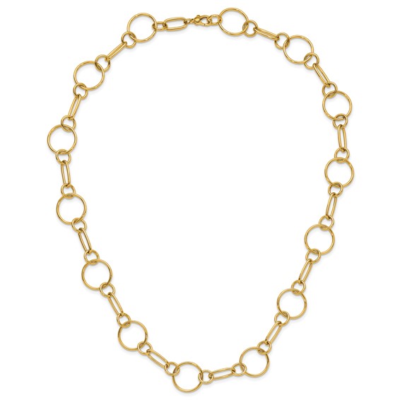 Herco 14K Polished Fancy Mixed Link 24 Inch Necklace