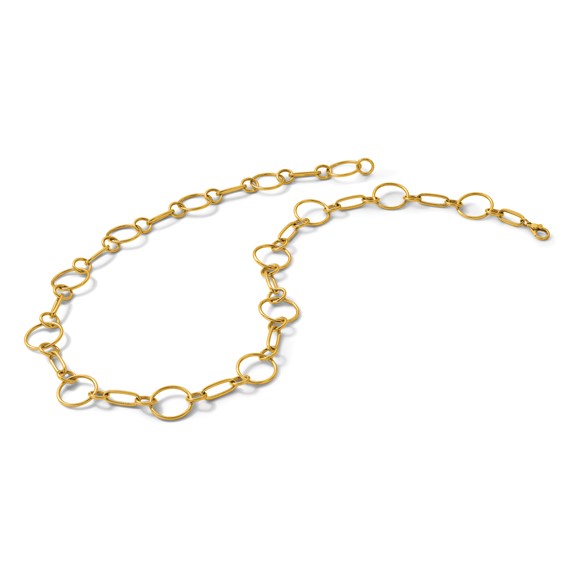 Herco 14K Polished Fancy Mixed Link 24 Inch Necklace