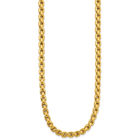 Herco 14K Polished Fancy 5mm Round Box 20 Inch Chain Necklace