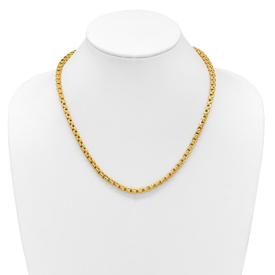 Herco 14K Polished Fancy 5mm Round Box 20 Inch Chain Necklace