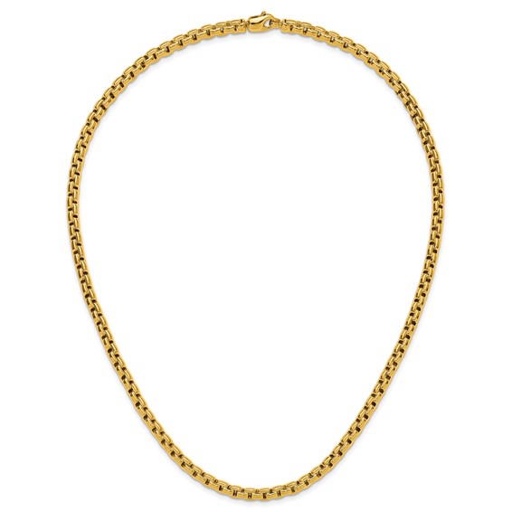 Herco 14K Polished Fancy 5mm Round Box 20 Inch Chain Necklace