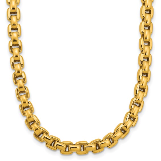 Herco 14K Polished Fancy 5mm Round Box 20 Inch Chain Necklace