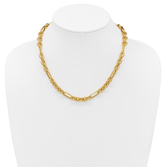 Herco 14K Polished 8.2mm Mixed Cable/Paperclip 18.25in Necklace