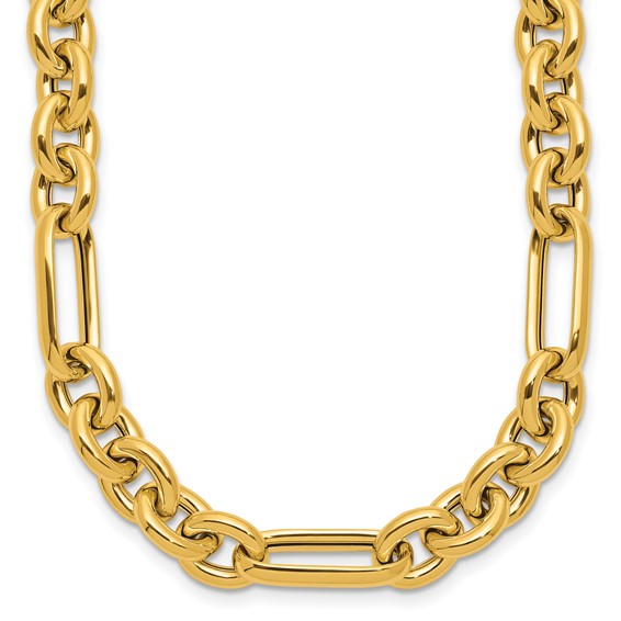 Herco 14K Polished 8.2mm Mixed Cable/Paperclip 18.25in Necklace