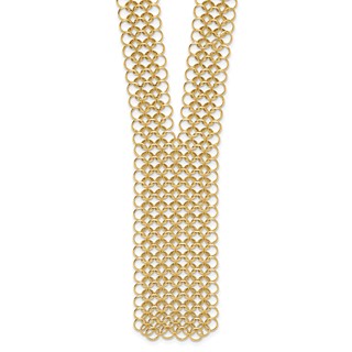 Herco 14K Polished Fancy Circle Link Tie 18 Inch Necklace