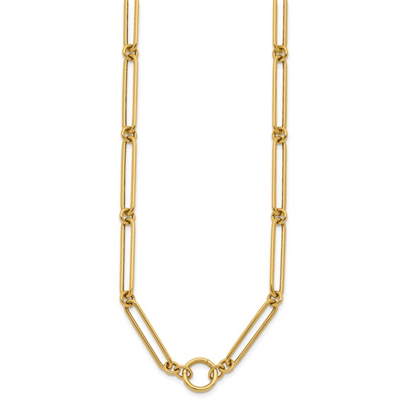 Herco 14K Polished Fancy Elongated Link 18 Inch Necklace
