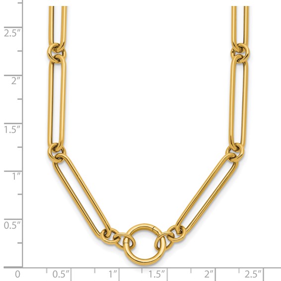 Herco 14K Polished Fancy Elongated Link 18 Inch Necklace