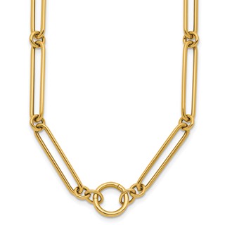 Herco 14K Polished Fancy Elongated Link 18 Inch Necklace