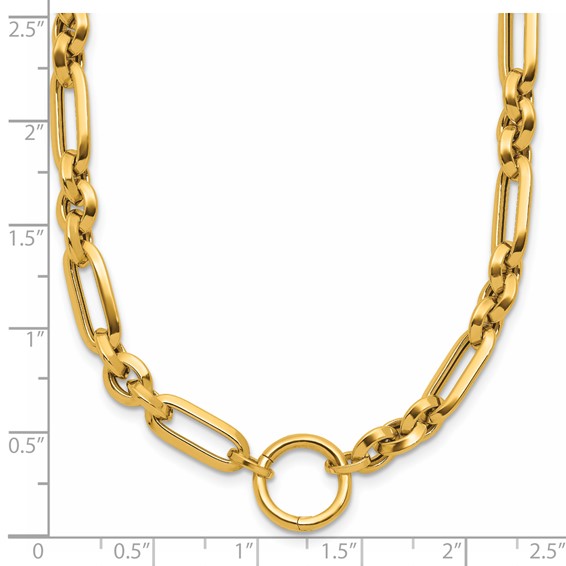 Herco 14K Polished Knife Edge Fancy Link 18.5 Inch Necklace