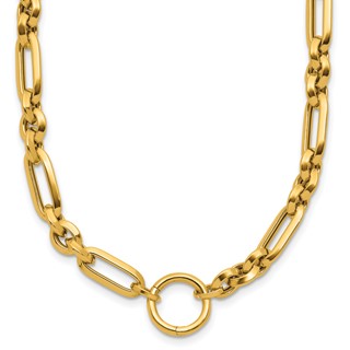 Herco 14K Polished Knife Edge Fancy Link 18.5 Inch Necklace