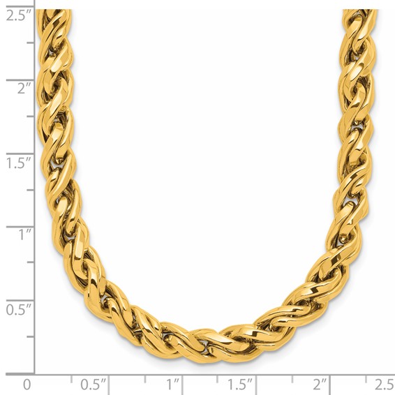 Herco 14K Polished Fancy 6.4mm Curved Link 18 Inch Necklace