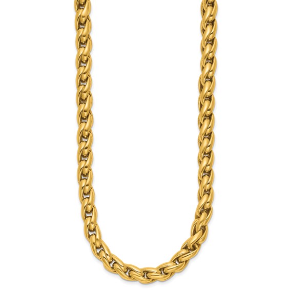 Herco 14K Polished 7.3mm Fancy Link 18 Inch Necklace
