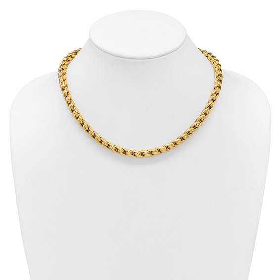 Herco 14K Polished 7.3mm Fancy Link 18 Inch Necklace