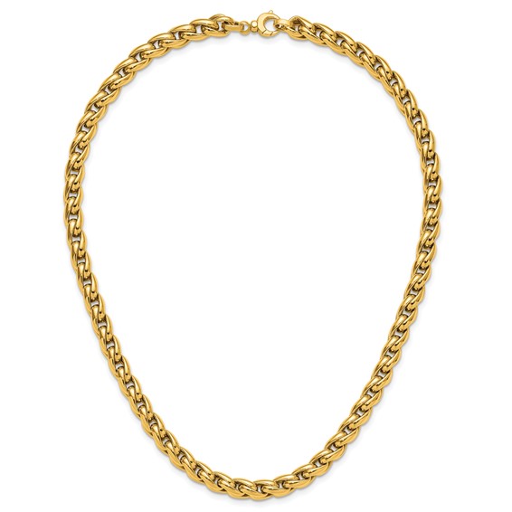 Herco 14K Polished 7.3mm Fancy Link 18 Inch Necklace