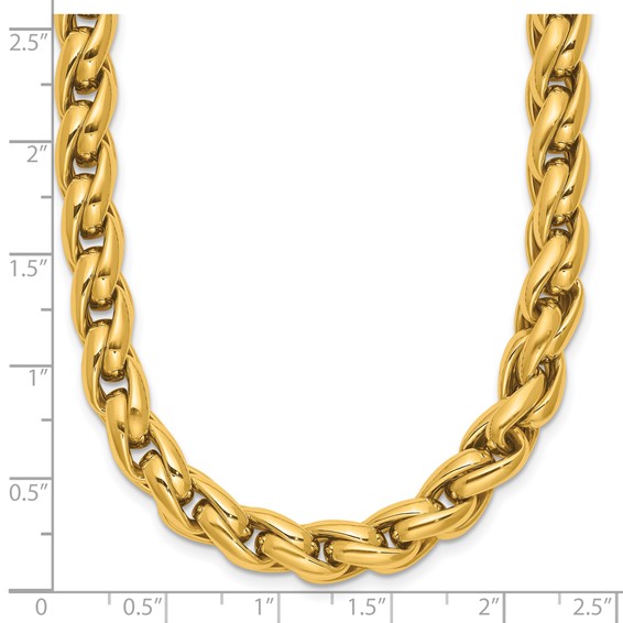 Herco 14K Polished 7.3mm Fancy Link 18 Inch Necklace