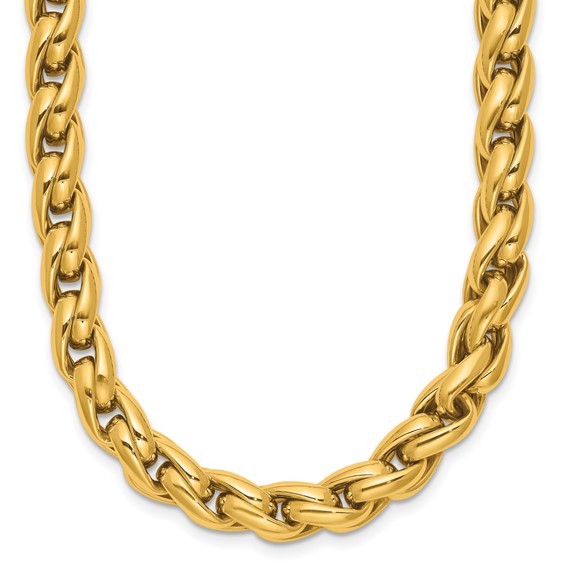 Herco 14K Polished 7.3mm Fancy Link 18 Inch Necklace