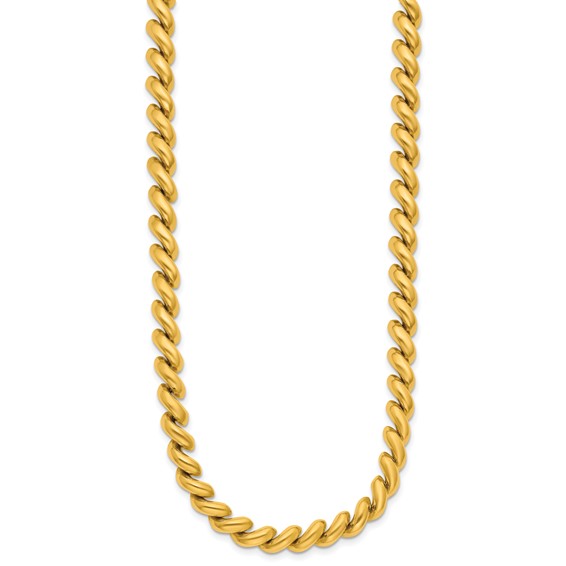 Herco 14K Polished Fancy 6.0mm Link 17 Inch Necklace