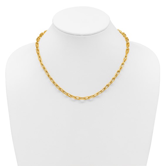 Herco 14K Polished 5.0mm Rectangular Link 18 Inch Necklace